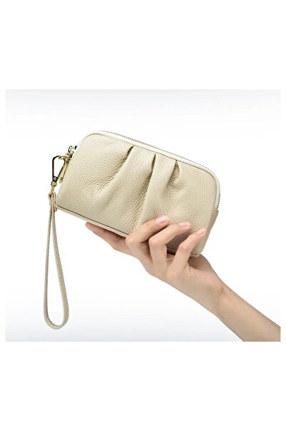 delis Bag Wallet, Rain Pt1335, Genuine Leather, Cream