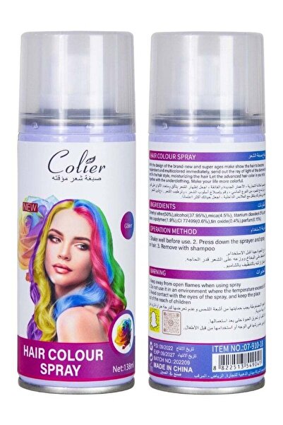 colier صبغة شعر مؤقتة برذاذ أبيض 138 مل