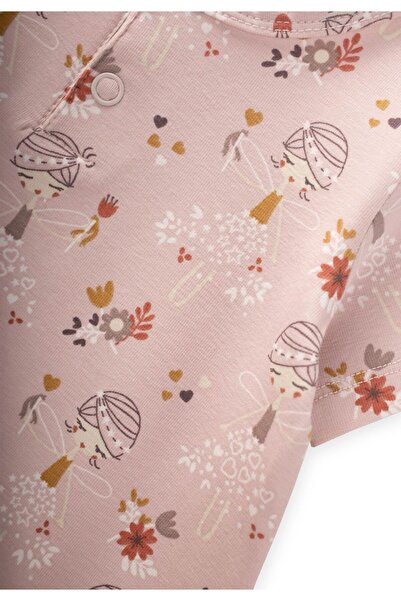 Cigit Fairy Pattern 0-3 Years Old Stone Jumpsuit