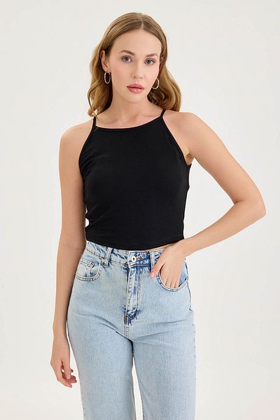 Vitrin Halter Neck Tank Top with Rope Straps