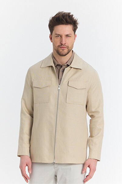 Frappoli Jachetă de primăvară bej pentru bărbați Davix Jachetă subțire 100% i...