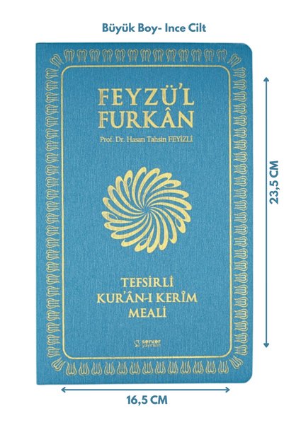 Server Yayınları Feyzü'l Furkan Tefsirli Kuranı Kerim Meali (BÜYÜK BOY-SADECE MEAL-İNCE CİLT)