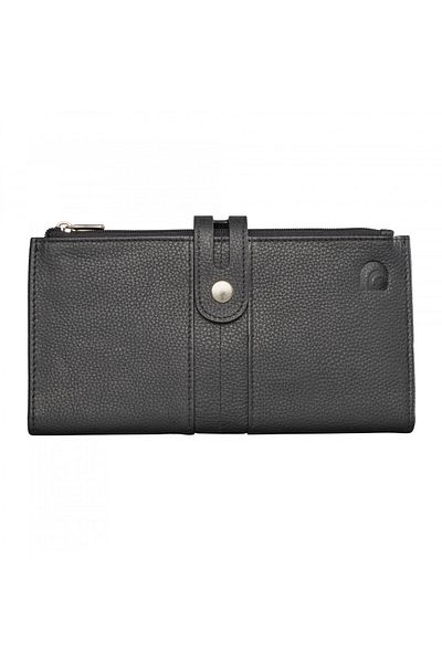 delis Women's Wallet, Milada Pt1225, Genuine Leather, Black