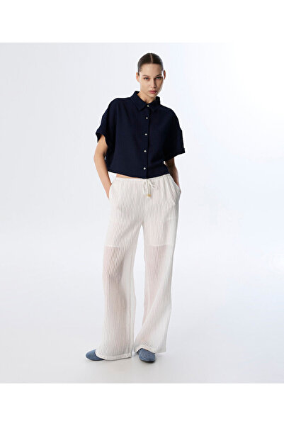 Twist DOKULU WIDE LEG FİT PANTOLON