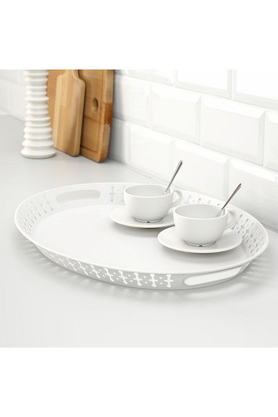 co arma large metal serving tray