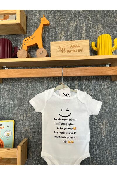 ARASBASKIEVİ 100% قطن عضوي، انت صادق عندما استيقظت، بدلة أطفال بيضاء بادي مع ...