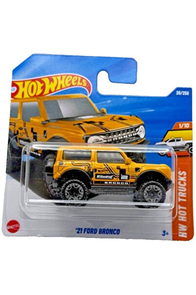 HOT WHEELS 21 Ford Bronco Sarı 1:64 Off-Road Model Araba (HW Hot Trucks) 1/10