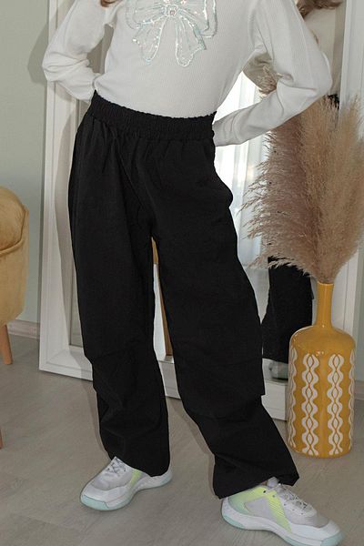 Breeze Κοριτσίστικο μαύρο παντελόνι Parachute Jogger 6-12 ετών
