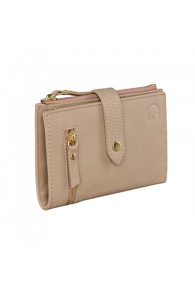 delis Portofel Dama , Leandra Pt1236, Piele Naturala, Crem