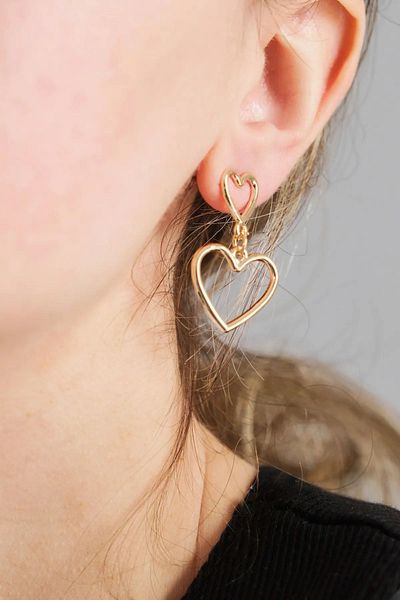 Ervalina Dangle Heart Trend Design Earrings