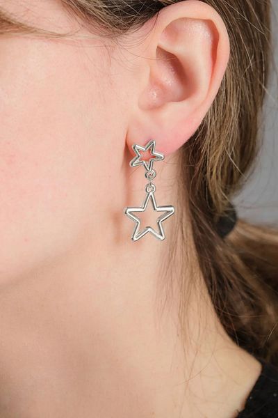 Ervalina Dangle Star Design Trend Earrings