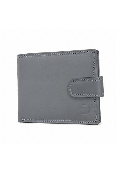 delis Men's Wallet, Dima Pt1180, Genuine Leather, Gray