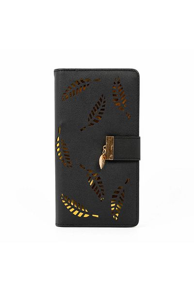 delis Women's Wallet, Fleur Pt1021, Black
