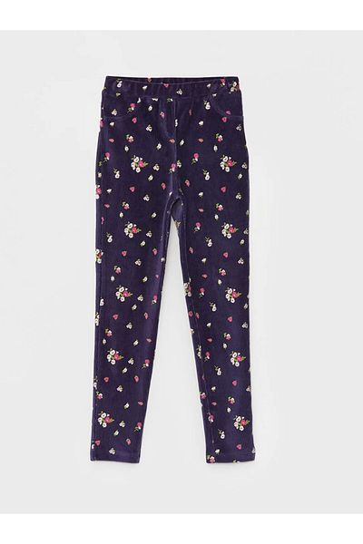 LC Waikiki Velvet Girl's Tights with Elastic Waist