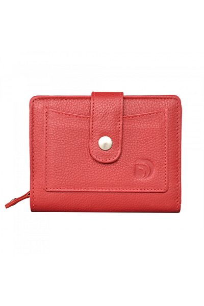 delis Women's Wallet, Nolita Pt1232, Genuine Leather, Red