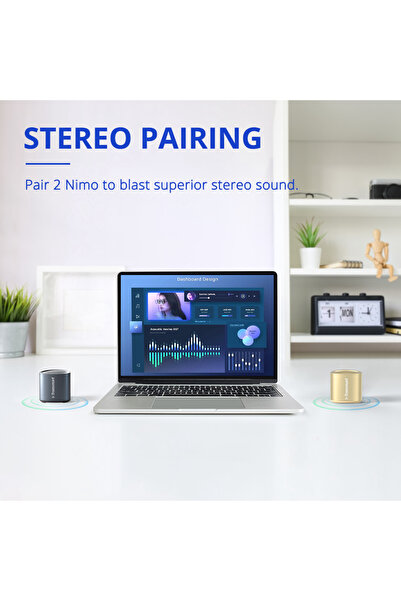 Tronsmart Nimo 5w Portable Bluetooth 5.3 Speaker With Built-in Microphone, Ipx7 Waterproof Gold
