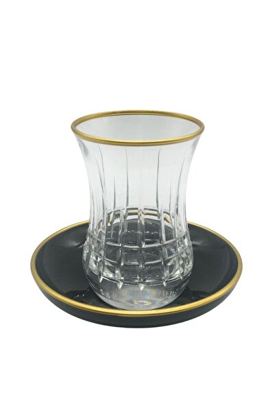 MEVLANA BAZAAR Patterned Tea Cup Set for 6 People