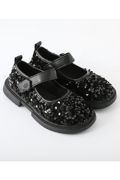 Mark & Mia Mark & Mia Sequins Embellished Velcro Closure Party Shoes - Black