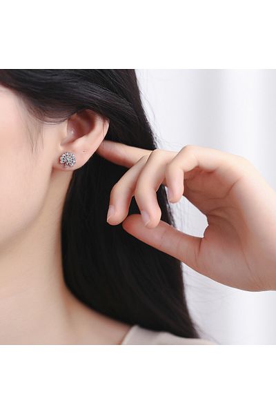delis Cercei Argint 925, Jw691, Model Paun, Placati Cu Rodiu