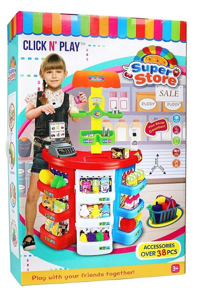 Generic 38 Pieces Pretend Play Super Fun Kids Grocery Supermarket Shopping Play Set