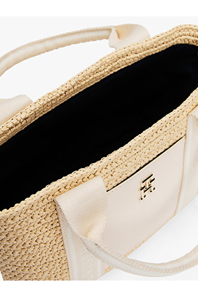 Tommy Hilfiger TH SPRING LOGO MINI TOTE Kadın Bej Çanta - AW0AW17199