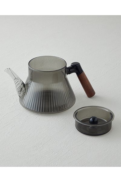 English Home Gray 550 ml Nora Borosilicate Glass Teapot