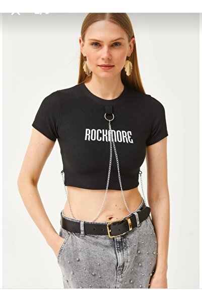 MODA Şu güzelliğe bakarmısınız Ottoman kumaş zincirli crop badi