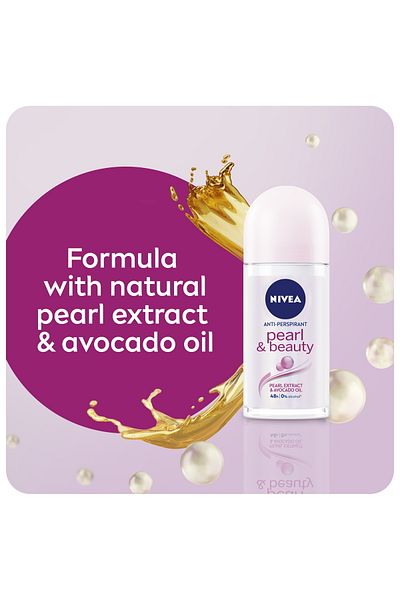NIVEA Antiperspirant Roll-On For Women Pearl & Beauty Value Pack 2 x 50 ml