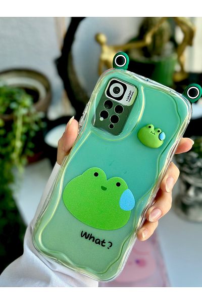 Go Aksesuar حافظة سيليكون بتصميم ضفدع متوافقة مع هاتف Xiaomi Note 11 Pro - 12 Pro 4G مع لعبة