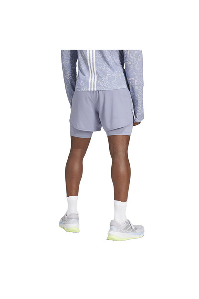 adidas Pantaloni scurți de alergare violet pentru bărbați Otr JD2321