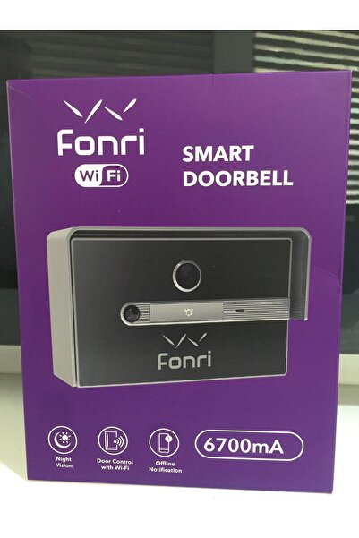 Fonri Akıllı Kapı Zili, Görüntülü, Uzaktan Kontrol, Çoklu Kullanıcı Desteği