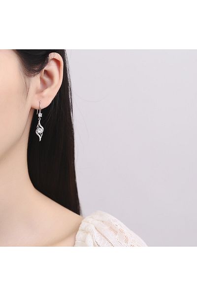 delis Cercei Argint 925, Jw839, Model Elegant, Placati Cu Rodiu