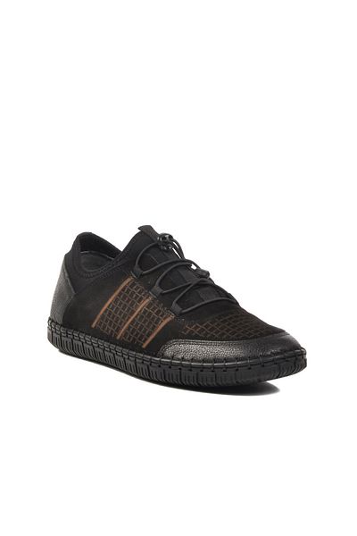 AYAKMOD Black Genuine Leather Men's Casual Shoes A-361 m