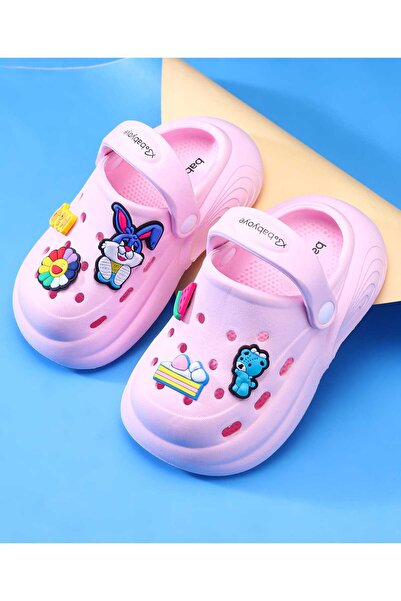 Babyoye حذاء بيبيوي كاجوال سهل الارتداء مع تطريز أرنب - وردي