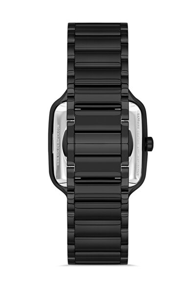 Hislon Sd166B-04Sr Black Skeleton Design Automatic Men's Wristwatch