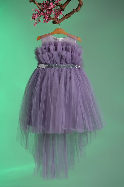 Pina Kids Silver Glitter Belt Detailed Girl's Evening Dress Aby.2216