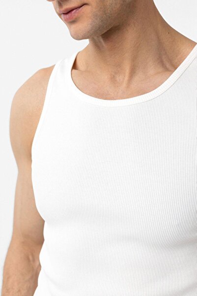 Antioch Ecru Slim Fit Men's Tank Top