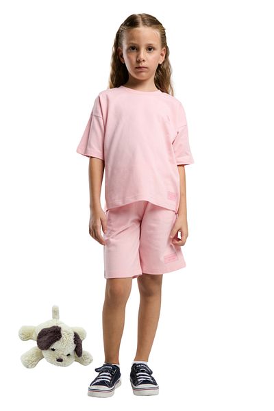 U.S. Polo Assn. U.S. Polo Girls' Crew Neck Short Sleeve Two-Piece Set with Bermuda Shorts Vr.U.S.D20.Kç90.Y.51