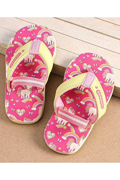 Cute Walk by Babyhug شبشب بيبي هاج كيوت ووك بطبعة يونيكورن وحزام خلفي للإغلاق...