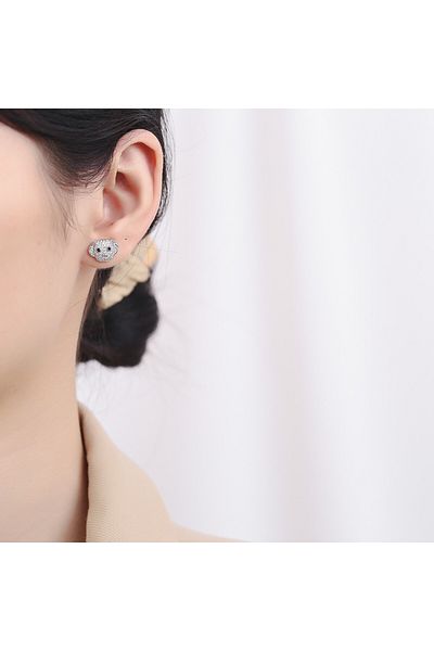 delis 925 Silver Earrings, Jw844, Puppy Model, Rhodium Plated