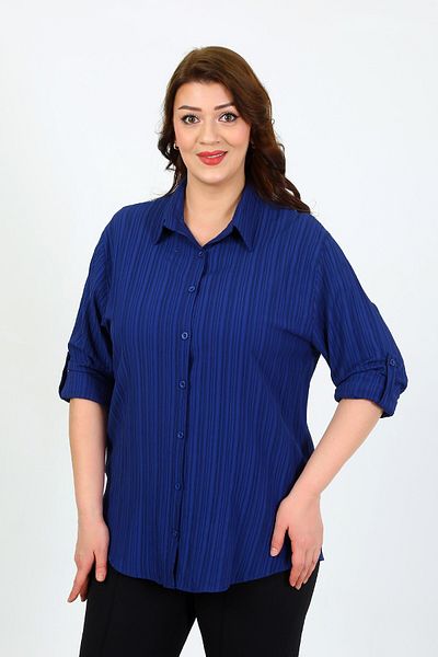 By Alba Collection Cămașă de damă bleumarin înfășurată mărime mare