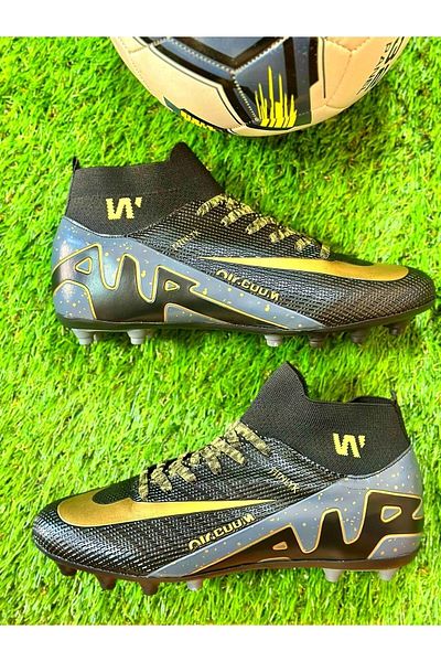 AlbiShoes Pantofi de fotbal pentru bărbați pentru adulți Marcuriel Zoum SiperFly cu șosete pentru crampă
