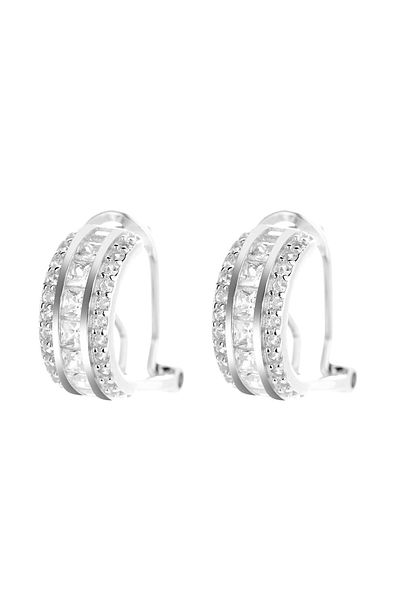 delis Cercei Argint 925, Jw800, Model Elegant, Placati Cu Rodiu