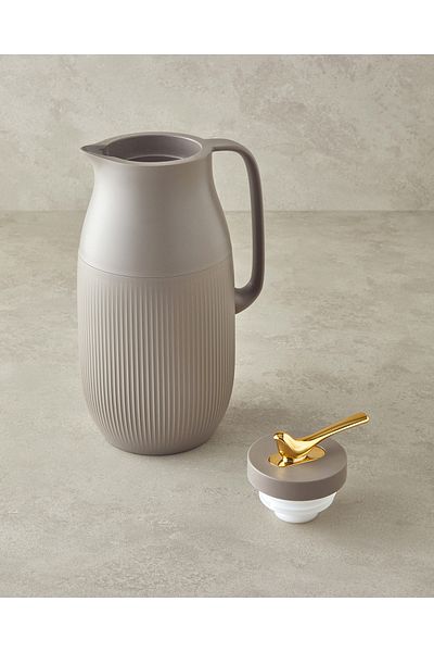 English Home Good Mood Orion Glass Plastic Thermos 1.6L Gray
