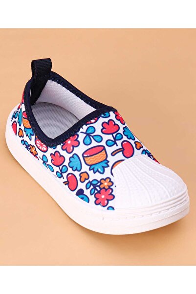Cute Walk by Babyhug Cute Walk by Babyhug Slip On Casual Shoes with Floral Print - White, Blue, & Red