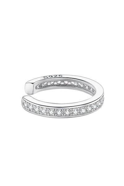 delis Cercel Ear Cuff Argint 925, Jw976, Model Cu Pietre, Placat Cu Rodiu