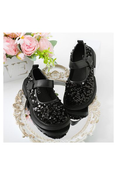 Mark & Mia Mark & Mia Sequins Embellished Velcro Closure Party Shoes - Black