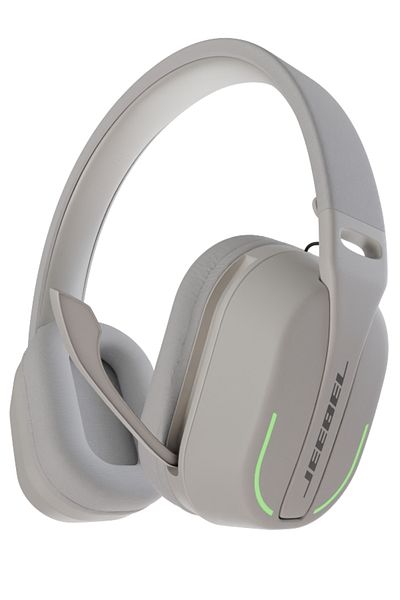 Jeebel | SPX Wireless Gaming Headset with Dual Connectivity, USB Dongle, Up to 30H Battery | Silver