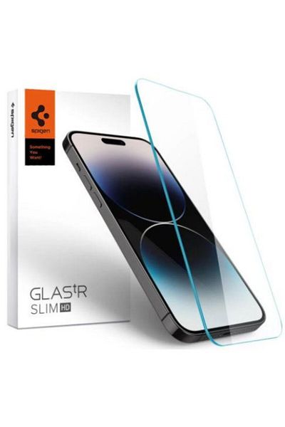 Spigen Spigen GLAStR SLIM Case friendly transparent glass film compatible with iPhone 14 Pro Max