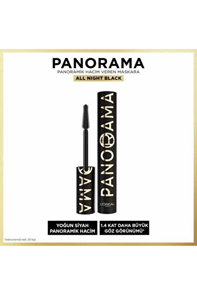 L'Oreal Paris L'Oréal Paris Panorama Hacim Veren Maskara All Night Black - Siyah